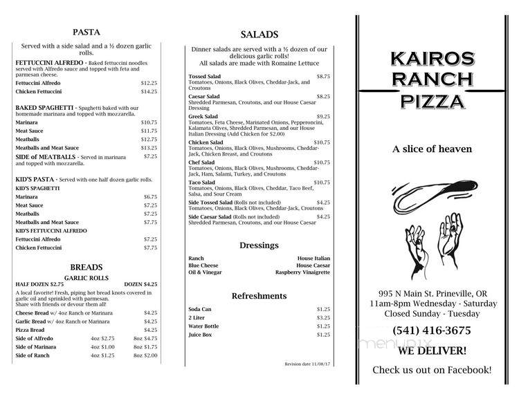 Kairos Ranch Pizza - Prineville, OR