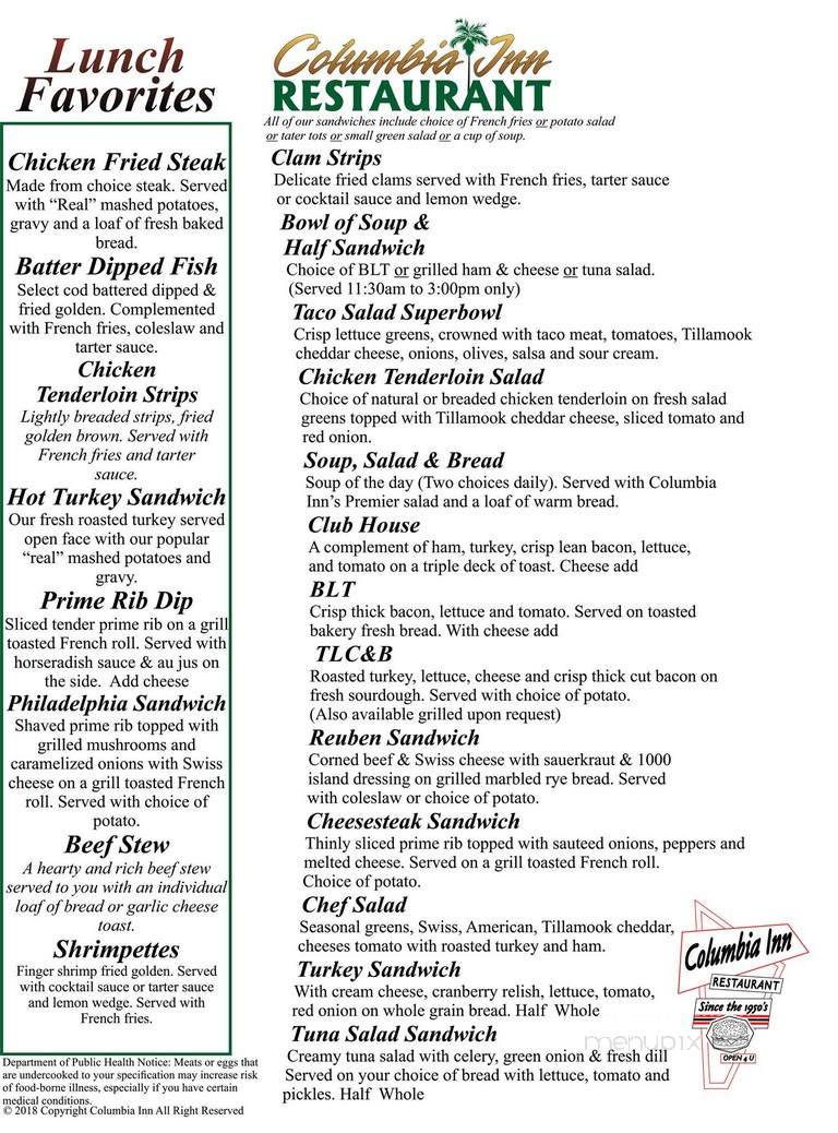 Columbia Inn Restaurant - Kalama, WA