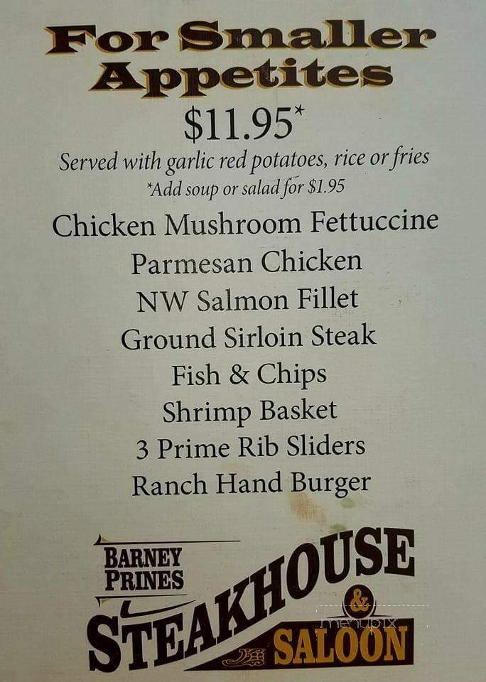 Barney Prine's Steakhouse - Prineville, OR