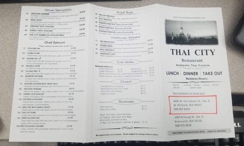 Thai City Restaurant - West Richland, WA