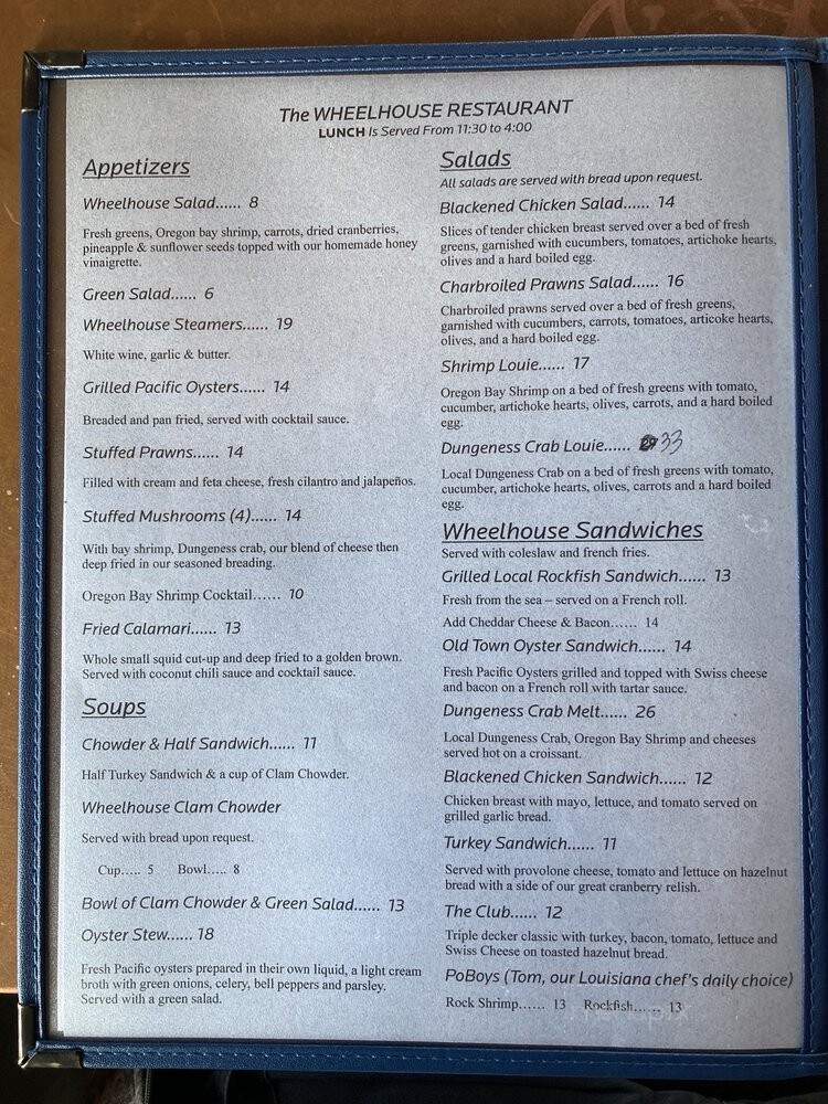 Wheelhouse Restaurant - Bandon, OR