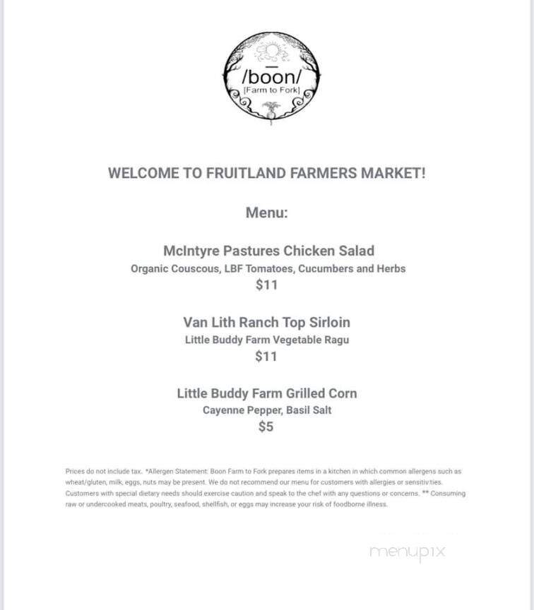 Boon Farm To Fork - Fruitland, ID