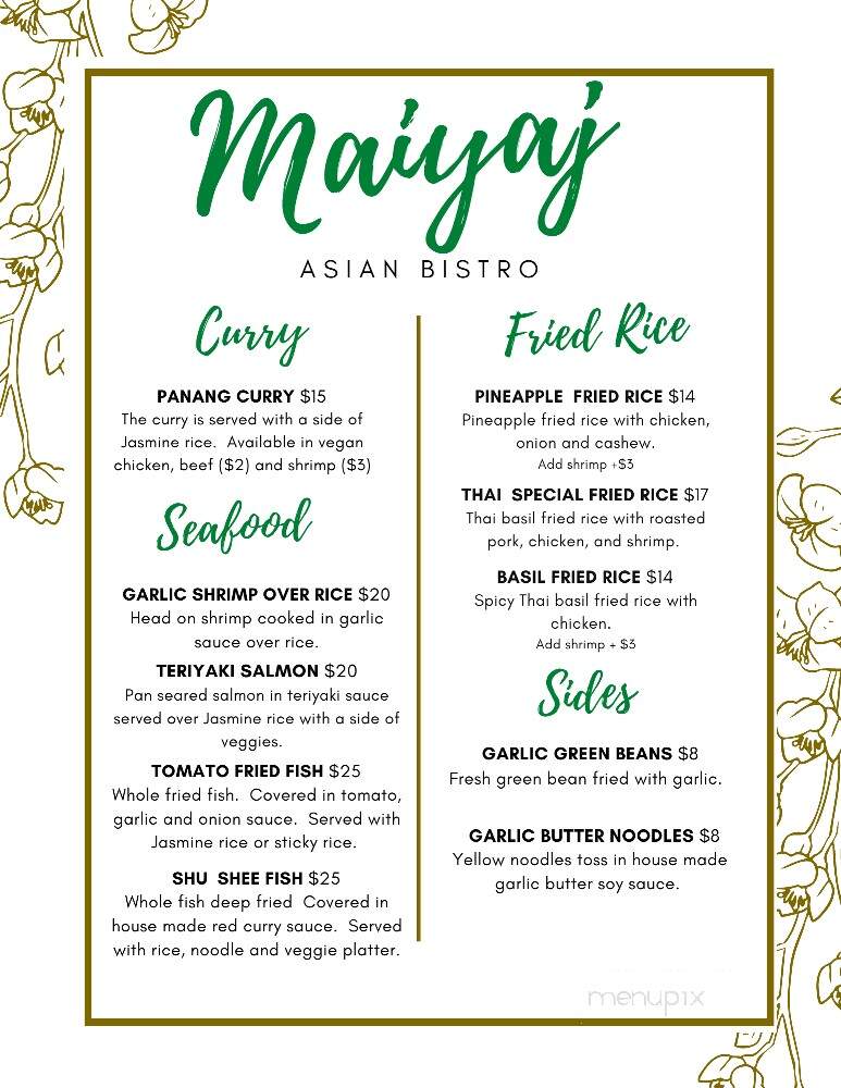 MaiYaj Asian Bistro - Montague, CA