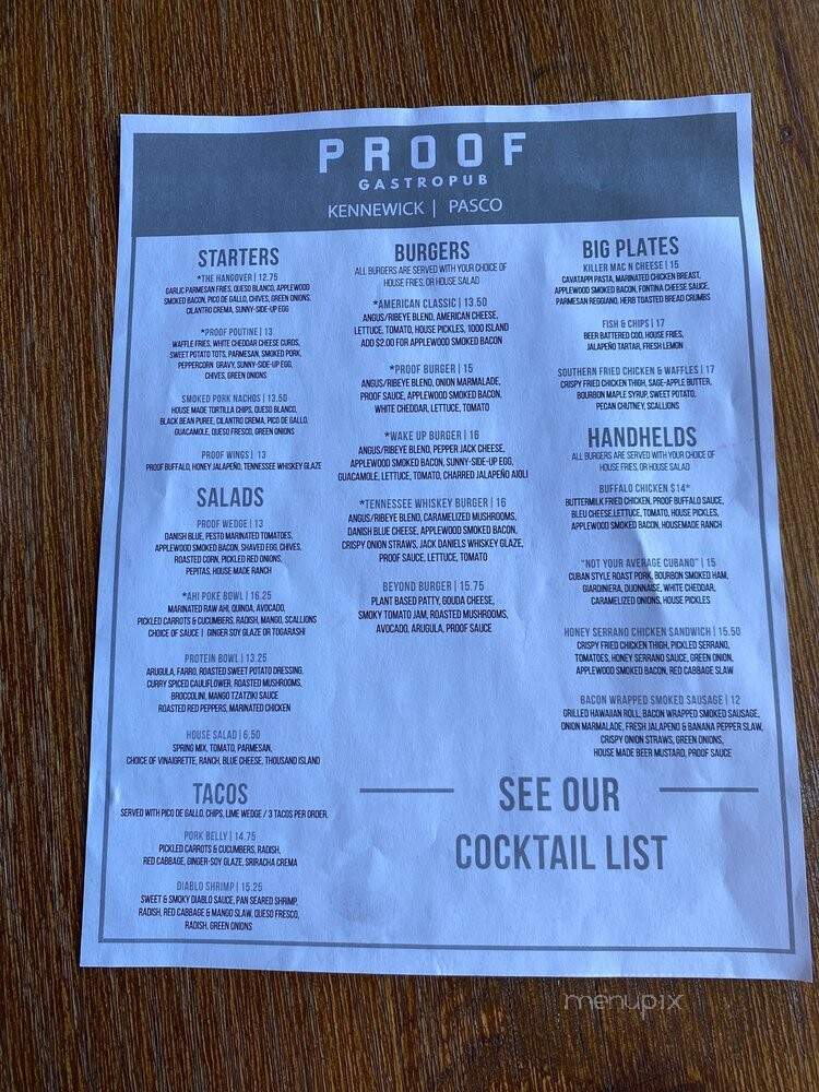 Proof Kitchen & Bar - Pasco, WA