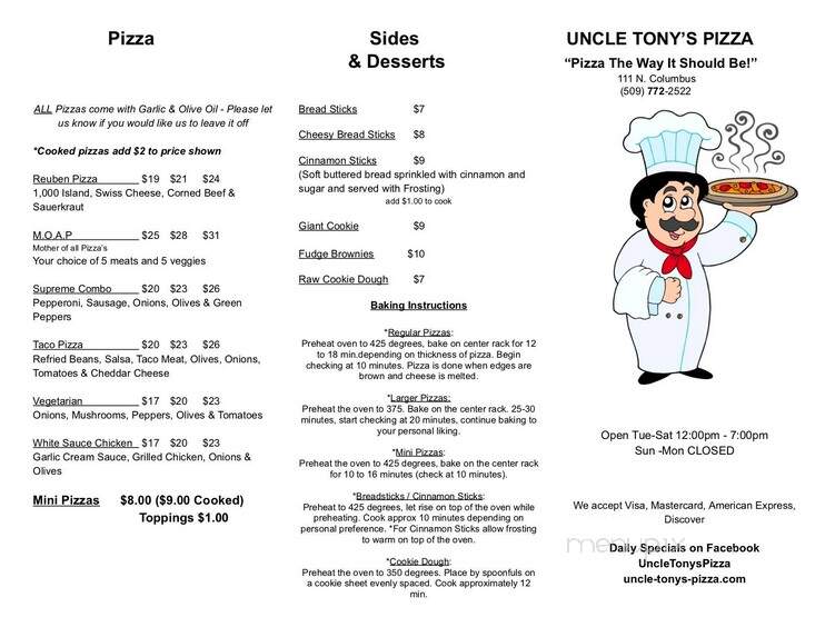 Uncle Tony's Pizza - Goldendale, WA