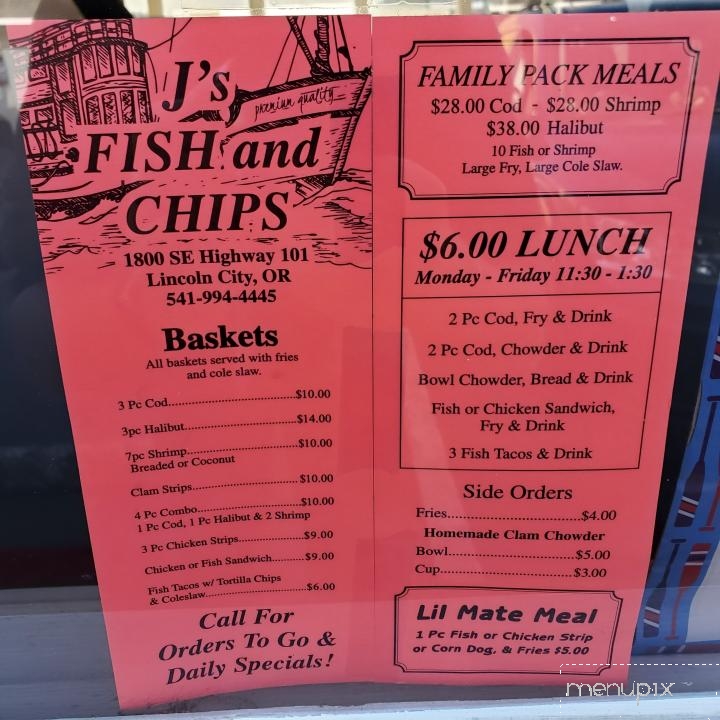 J's Fish & Chips - Lincoln City, OR