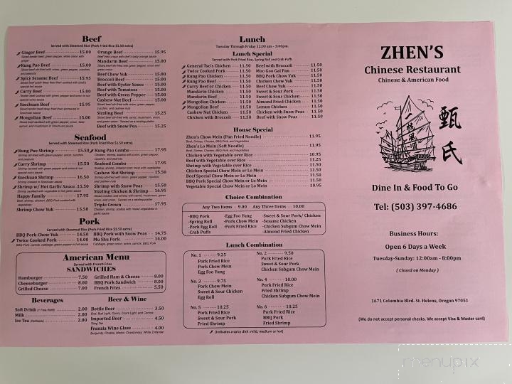 Zhen's Chinese Restaurant - Saint Helens, OR